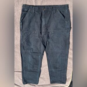 Carhartt Black Double Front Utility Work Pants